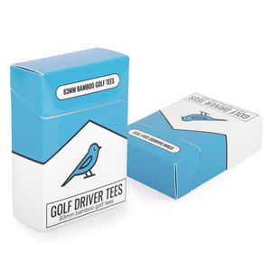 Boîte à cigarettes personnalisée de haute qualité, lot de 10 tees de golf en bois de bambou - Product Image 3
