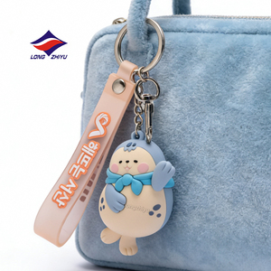Longzhiyu 20 Years Custom Cartoon Silicone Keyrings Factory Custom Logo 3d Rubber Key Chain <strong>Anime</strong> Pvc Promotional <strong>Keychain</strong> - Product Image 6