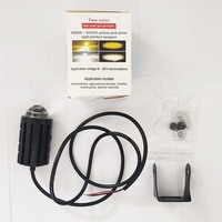 Phare antibrouillard LED pour moto, mini phare de conduite, étanche IP-67, 8-80V, 3000K ambre et 6000K blanc, ajustement universel