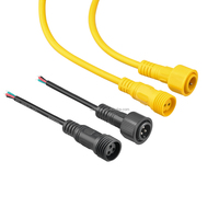 Conectores de cable a prueba de agua de PVC eléctrico M15 IP65 2/3 núcleos hembra/macho conector de cable eléctrico 6A cobre clasificado Nylon/PC