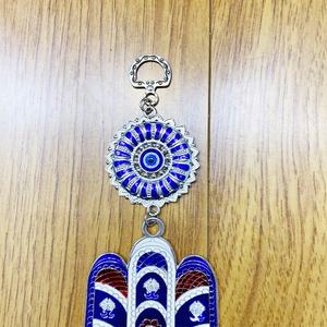 Colgante <span class=keywords><strong>de</strong></span> pared <span class=keywords><strong>de</strong></span> ojo turco <span class=keywords><strong>de</strong></span> Fátima, colgante <span class=keywords><strong>de</strong></span> Metal para decoración del hogar, <span class=keywords><strong>mano</strong></span> <span class=keywords><strong>de</strong></span> Hamsa - Product Image 2