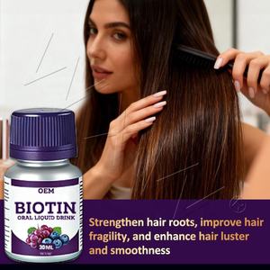 Bouteille de luxe de biotine liquide orale, <span class=keywords><strong>complément</strong></span> de biotine haute puissance pour adultes - Product Image 2