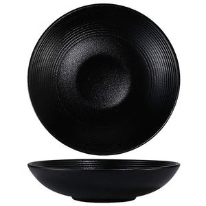 Nordic Style Matte Black White <b>Ceramic</b> <b>Plate</b> High Appearance Level Dinnerware Cold Dish Fruit Salad Soup Pasta <b>Plate</b>&Bowl - Product Image 1