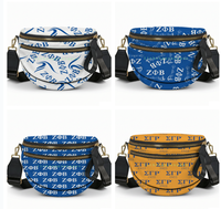 Sac bandoulière unisexe en forme de coquille pour sororité, design élégant avec lettres grecques, sac banane pour voyage en extérieur, vente en gros d'usine