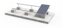 Support de montage inclinable réglable pour pieds avant et arrière, système de montage solaire inclinable pour toit plat