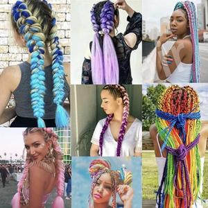 FX-HA87 all'ingrosso africano nero sporco Jumbo treccia parrucca grande alta temperatura fibra Yaki <span class=keywords><strong>trecce</strong></span> 165g 82 pollici Extension capelli - Product Image 5