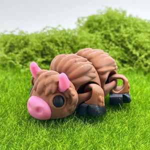 Mini figurines de vache Gob pour bébé, statues de vache mignonnes à collectionner pour la décoration de bureau et d'étagère, figurines d'animaux Kawaii pour adolescents et adultes - Product Image 1