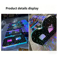 Fabricant OEM ODM de lettres lumineuses en diamant, enseigne créative en lettres et chiffres lumineux à LED, enseigne lumineuse à LED