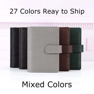 Planner Agenda A6 Yihe Nera in Pelle Saffiano Epi con Anelli Neri, Più Venduta in 27 Colori, Idea Regalo <span class=keywords><strong>per</strong></span> Natale <span class=keywords><strong>Ufficio</strong></span> e Scuola - Product Image 2
