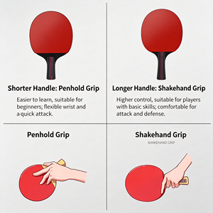 Usapa Approved Factory Price T700 Raw Carbon Fiber Gqk <b>Table</b> <b>Tennis</b> Racquet 150*255mm Full Wood Long Pimples Horizontal Grip - Product Image 5