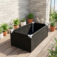 Sac de culture en feutre contemporain pour légumes et fraises, enduit de PE, pour jardin surélevé, pot de culture extérieur, usage domestique 48x24x18