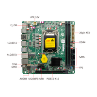 H270S6 Servidor Nas Mini Itx Placa base LGA1151 PCIE3.0 X16 Ranura para tarjeta TF 6 Sata 2 LAN 8 USB ATX Placa base Nas