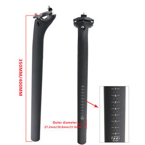 <span class=keywords><strong>Tija</strong></span> de sillín de carbono MTB 27,2-31,6mm <span class=keywords><strong>Abrazadera</strong></span> 350/400mm longitud <span class=keywords><strong>tija</strong></span> de sillín de bicicleta de carretera de montaña - Product Image 4