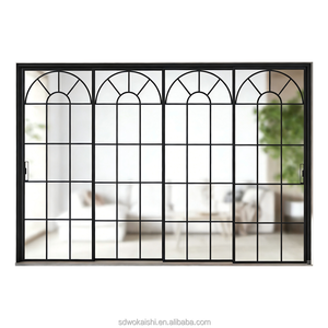 Porta Scorrevole Moderna a Tre Pannelli con Vetro Triplo, Funzione Antifurto, Superficie Rifinita per Villa, Sala, Ufficio, Edificio, Sala da Pranzo - Product Image 3