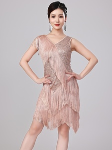 Elegante Vestido <span class=keywords><strong>de</strong></span> Lentejuelas Estilo Flapper con Flecos <span class=keywords><strong>para</strong></span> <span class=keywords><strong>Mujer</strong></span>, Vestido <span class=keywords><strong>de</strong></span> los Años 20, Estilo Gatsby <span class=keywords><strong>Charleston</strong></span>, con Cuello en V, Sin Mangas, <span class=keywords><strong>para</strong></span> Fiesta o Baile - Product Image 2