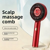 Peigne de massage électrique transfrontalier le plus vendu pour le cuir chevelu, fonctions de grattage, pétrissage et vibration, masseur étanche à lumière rouge