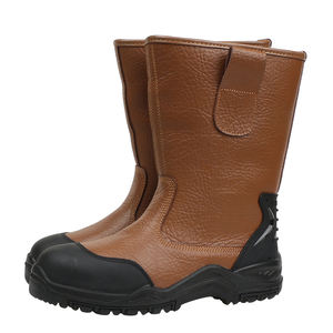 Fabricante fábrica zapatos de seguridad personalizados para los hombres botas de punta de acero de cuero antideslizante impermeable resistente a puñaladas S3 al por mayor - Product Image 1