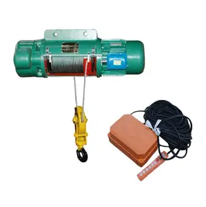 Cabrestante de cuerda de alambre eléctrico tipo colgante, 380v, 3 fases, CD MD 1t 2t 3t 5 ton