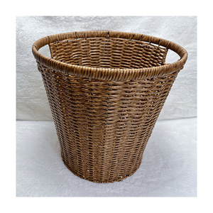 Panier à linge rond en osier, écologique, pour rangement domestique - Product Image 4