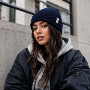 Bonnet d'hiver personnalisé avec logo, patch en cuir brodé, chapeau côtelé de haute qualité, vente en gros, faible MOQ, fabricant OEM - Product Image 6