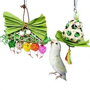 Eco-Friendly Durable Foraging Shredding <strong>Parrot</strong> Chew <strong>Toys</strong> Bamboo Woven Crumpled Paper for Birds Daily Use Climbing - Product Image 6