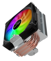 Boîtier d'ordinateur de bureau, refroidisseur d'air, dissipateur thermique en aluminium pour processeur, 4 caloducs, roulement fluide PWM, LED ARGB pour LGA 1851/1700/1366/115x