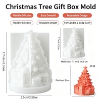 NEUHEIT 3D-Weihnachtsbaum-Silikonform für Kerzen, Einweg, Spülmaschinenfest, für Weihnachtsdekorationen