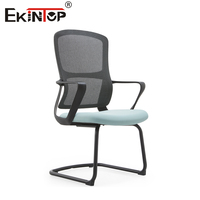 Chaise de bureau exécutive moderne à dossier haut Ekintop, chaise de visiteur en maille pivotante ergonomique, chaise de personnel avec appui-tête réglable, chaises de bureau