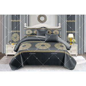 Lüks yatak çarşafı 12 adet kraliçe boyutu yatak örtüsü seti perde pamuk dolum yorgan yatak örtüsü ve eşleşen perdeler ile - Product Image 3