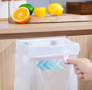 Storage <b>Box</b> Hanging Trash Bag Holder <b>Foldable</b> Garbage Bag Hanging Rack Home Kitchen Bathroom Portable Storage Rack - Product Image 1