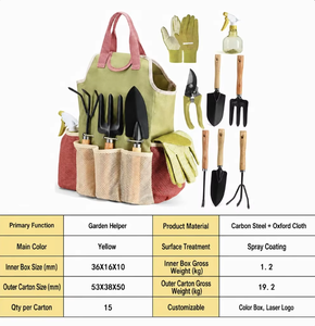 Outils de jardinage robustes avec sac de transport haut de gamme, cadeaux de jardinage pour femmes, ensemble complet de 9 pièces, outils de jardin de qualité durable - Product Image 5