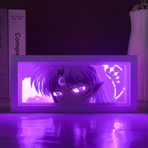 2023 Fabrik Direkt verkauf Anime Light box Schönes Papier geschnitzte Lampe Fernbedienung 3D LED Nachtlicht Geschenke für die Inneneinrichtung