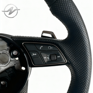 Volante de cuero completo para <span class=keywords><strong>Audi</strong></span> A3 A4 A5 <span class=keywords><strong>S3</strong></span> S4 S5 RS3 RS4 RS5 B8.5 <span class=keywords><strong>8P</strong></span> 8V B9 C7 A6 Fit <span class=keywords><strong>8P</strong></span> 8V B9 C7 A6 - Product Image 3