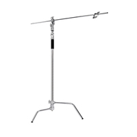 40 pouces En Acier Inoxydable C Résistant De avec barre transversale et 1/4 pouces à 3/8 pouces Adaptateur Universel pour Studio Softbox