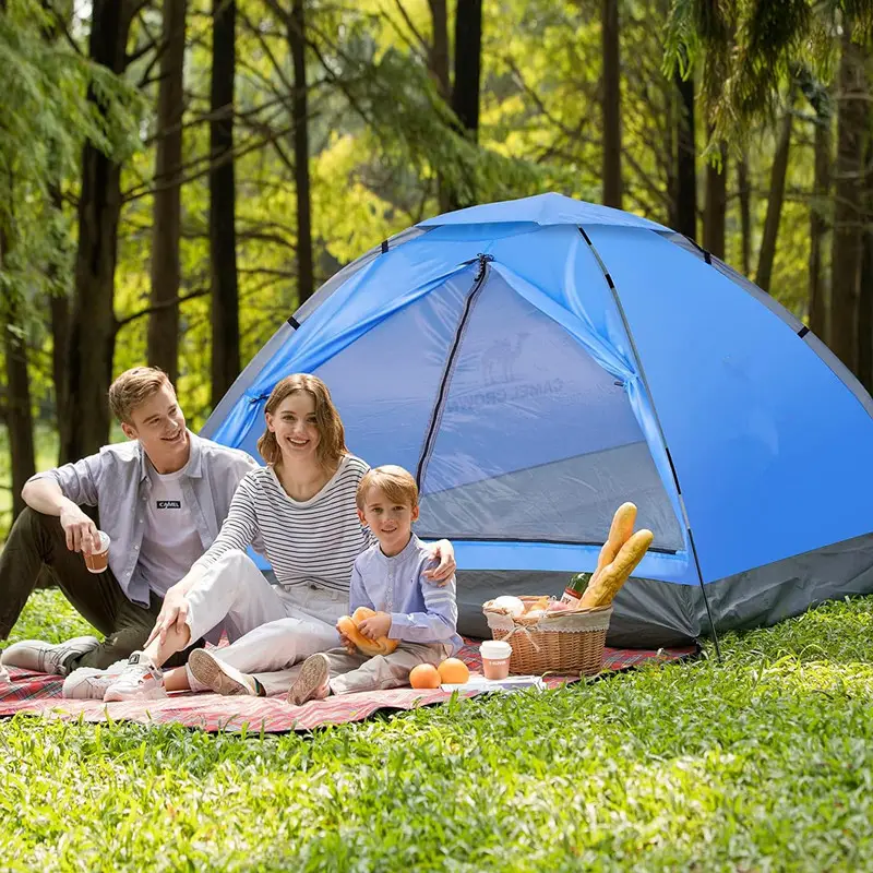 2 인용 캠핑 돔 텐트, 야외 캠핑을 위한 방수, 경량 휴대용 백패킹 텐트