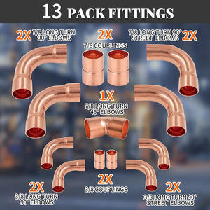 90 מעלות מרפק נחושת רחוב לחץ מתאים צינור אביזרי המרפק נחושת - Product Image 2