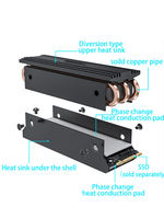 M.2 SSD custodia dissipatore termici termici per m.2ngff NVME 2280 SSD custodia per disco rigido NVME M.2 SSD 1TB