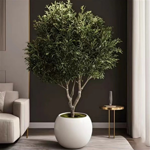 Nouveaux oliviers artificiels en pot LUYI, design moderne, 200 cm, pour la maison, le bureau, décoration artificielle, plantes, <span class=keywords><strong>olivier</strong></span> en soie, plante d'intérieur - Product Image 1