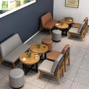 Custom Design Modern Cafe bench seating fast food Restaurant Tables and Chairs Sets Coffee Shop Furniture Restaurant Booths