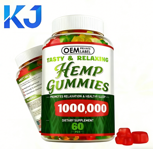 Gomitas de Extracto de Semillas de Cáñamo Natural Omega 3 6 9 Sin <span class=keywords><strong>Gluten</strong></span> Suplemento Dietético 60 Unidades - Product Image 1