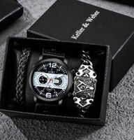 Bracelet de montres en cuir pour hommes, montre-bracelet sport pour hommes boîtier en alliage montre-bracelet à quartz cadeau/