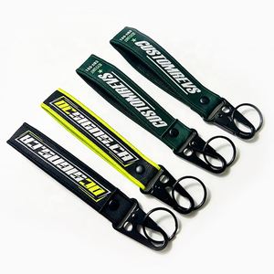 High Quality <b>Custom</b> Logo Full Color Printed Hand Wrist Short Strap Keychain <b>Key</b> Chain With Eagle Mouth Buckle - Product Image 4