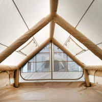 Grande tente de luxe en coton, imperméable et portable, pour les fêtes en plein air et le camping familial, avec tissu PVC et Oxford