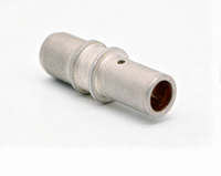Pièces usinées CNC sur mesure OEM de précision, connecteur électrique tourné en laiton plaqué or, broche de contact, service de tournage CNC