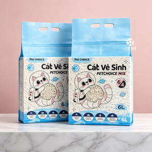 Custom Printed Logo 6L 10L <b>20L</b> Bentonite Cat Litter Packaging <b>Bag</b> Heavy Duty Nylon Vacuum Pouch Wholesale - Product Image 3