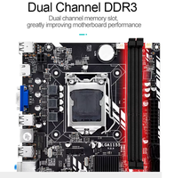 H61 Motherboard Desktop OEM baru mendukung Celeron/Pentium/Core LGA1155 prosesor 16GB Dual-Channel DDR3 mother board harga bagus