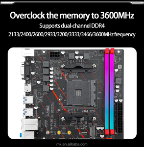 JGINYUE-Placa base AM4, dispositivo compatible con CPU AMD 5600X/5700X/X3D/5800X/5900X/5950X, de 1 a 2 años - Product Image 4
