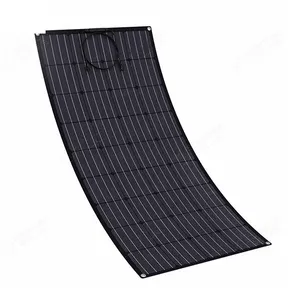 Garantía de 5 años, Panel Solar Flexible negro, 200W, rollo de curva de luz delgada, Panel Solar Flexible de energía solar para Rv, caravana, balcón