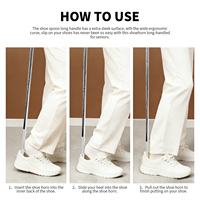 Chausse-pied télescopique pratique pour personnes âgées, aide au calçage et à l'accès aux bottes
