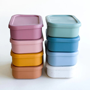 Friendly 3 Compartment Silicon School Children Kid Bengo Silicone Lunchbox Lunch Box